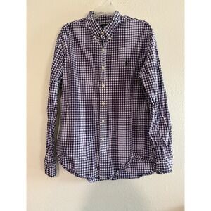 Ralph Lauren Men's Long Sleeve Button Up Size XXL Purple & White Custom Fit